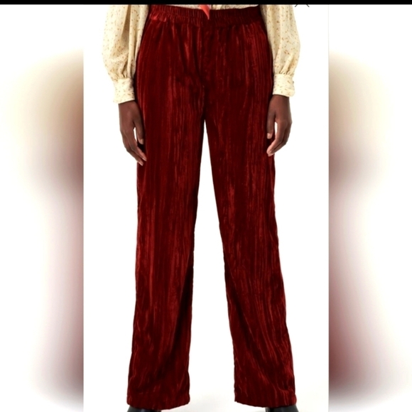 RED Velvet Wide leg slouch Boho pants, by COSTES rebel Europe. New, Sz X… - Picture 1 of 15